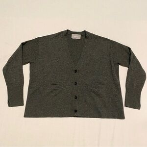 Everlane 100% Cashmere V-Neck Cardigan Pockets Small